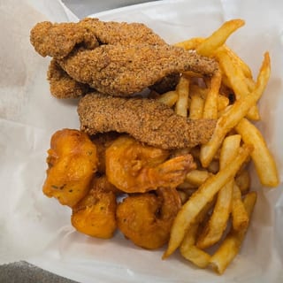 #12. 2-Piece Fish, 5 Jumbo Shrimp and 3 Whole Wings with Fries