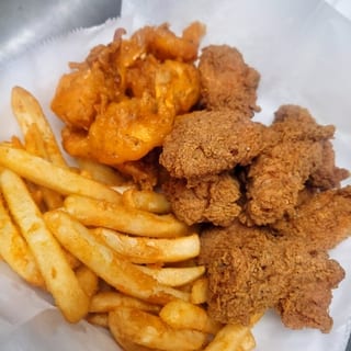 #10. 10 Wing Dings and 10 Large Shrimp with Fries