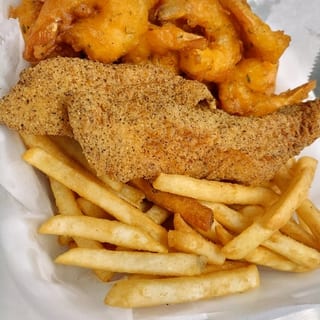 #1 . 2-Piece Fish and 20 Large Shrimp with Fries
